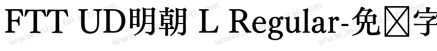 FTT UD明朝 L Regular字体转换